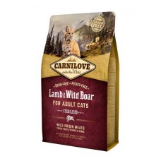 Carnilove Lamb Wild Boar Sterilised для стерилізованих кішок з ягням та кабаном 6 кг