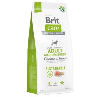 Brit Care Dog Sustainable Adult Medium Breed Chicken з куркою та комахами 12 кг