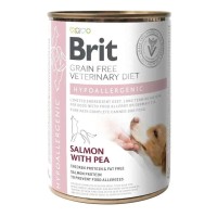 Brit VD Hypoallergenic Cans для собак с с лососем и горохом 400 г