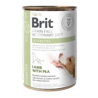 Brit VD Diabets Cans для собак при сахарном диабете, с ягненком и горохом 400 г
