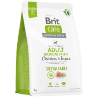 Brit Care Dog Sustainable Adult Medium Breed Chicken з куркою та комахами 3 кг