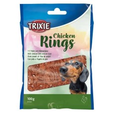 Лакомство для собак Trixie Chicken Rings, с курицей, 100 г (31665)