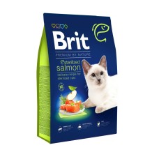 Brit Premium Sterilised Salmon для стерилізованих кішок з лососем 8 кг