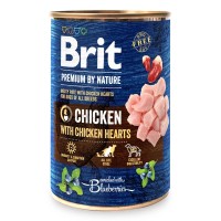 Brit Premium by Nature з курячими серцями для собак 400 г