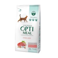 Optimeal Sterilised Beef Sorghum для стерилизованных кошек с говядиной 1.5 кг