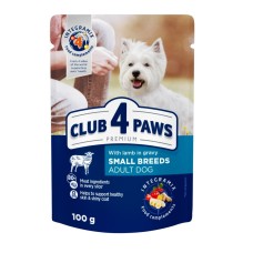 Клуб 4 Лапи Premium Small Breeds Lamb для собак з ягняти в соусі 24х100 г