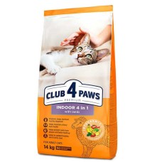 Клуб 4 Лапы Premium Indoor Lamb 4 in 1 для кошек с ягненком 14 кг