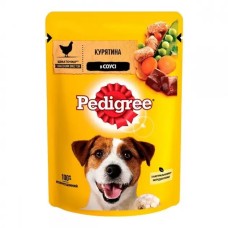 Pedigree Сhicken пауч для собак с курицей и овощами в соус 24*100 г