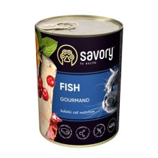 Savory Cat Adult Fish для кошек с рыбой 400 г