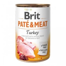 Влажный корм Brit Pate Meat Dog для собак паштет с индейкой 400 г