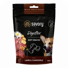 Ласощі Savory Dog Digestion Soft Snack з ягнятком та ромашкою для собак 200 г (31348)