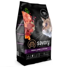 Savory Sterilised Lamb Chicken для стерилизованных кошек с ягненком 2 кг