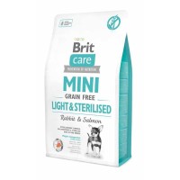 Brit Care Mini GF Light Sterilised для стерилизованных собак с лососем и кроликом 2 кг