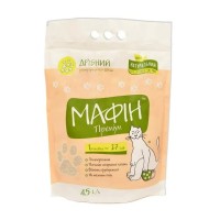 Бентонитовый наполнитель для кошачьего туалета Мафин Премиум Мелкий 4.5 л