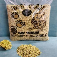 Наполнитель для кошачьего туалета My Cat кукурузно-соевый наполнитель, дыня 3 кг