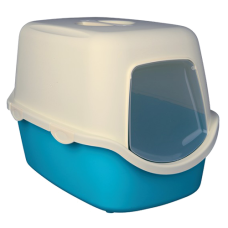 Туалет Trixie Vico Litter Tray для кошек закрытый, 40х40х56 см бирюзово-белый (40275)