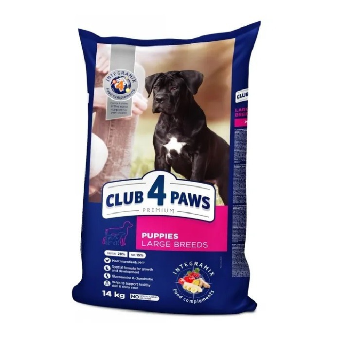 Клуб 4 Лапи Premium Puppies Large для цуценят великих порід з куркою 14 кг