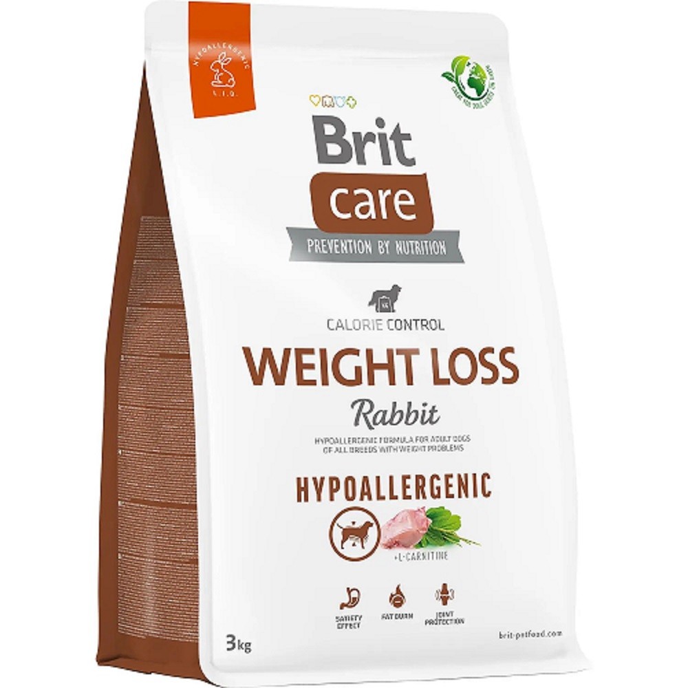 Brit Care Hypoallergenic Weight Loss Rabbit гипоаллергенный для собак с кроликом 3 кг