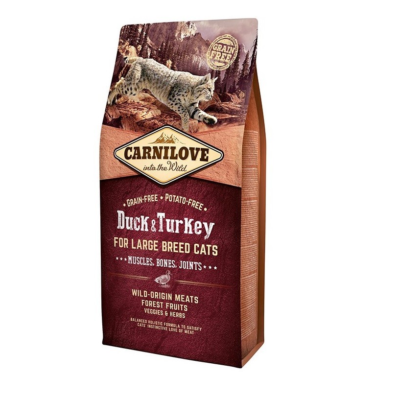 Carnilove Duck Turkey Large Breed для кішок великих порід з качкою та індичкою 2 кг