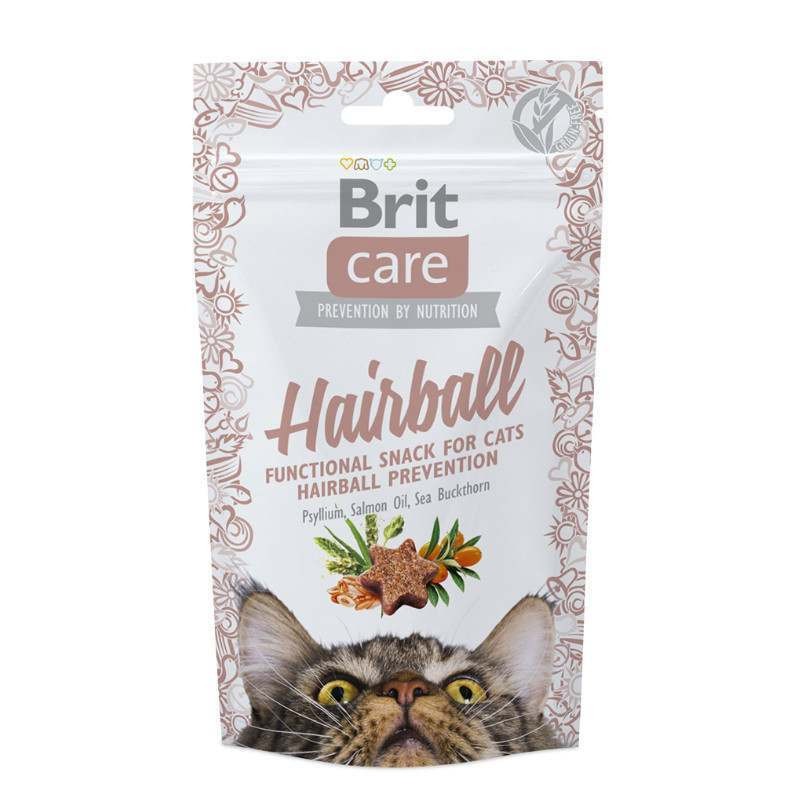 Brit Care Hairball Ласощі для виведення вовни зі шлунка котів 50 г