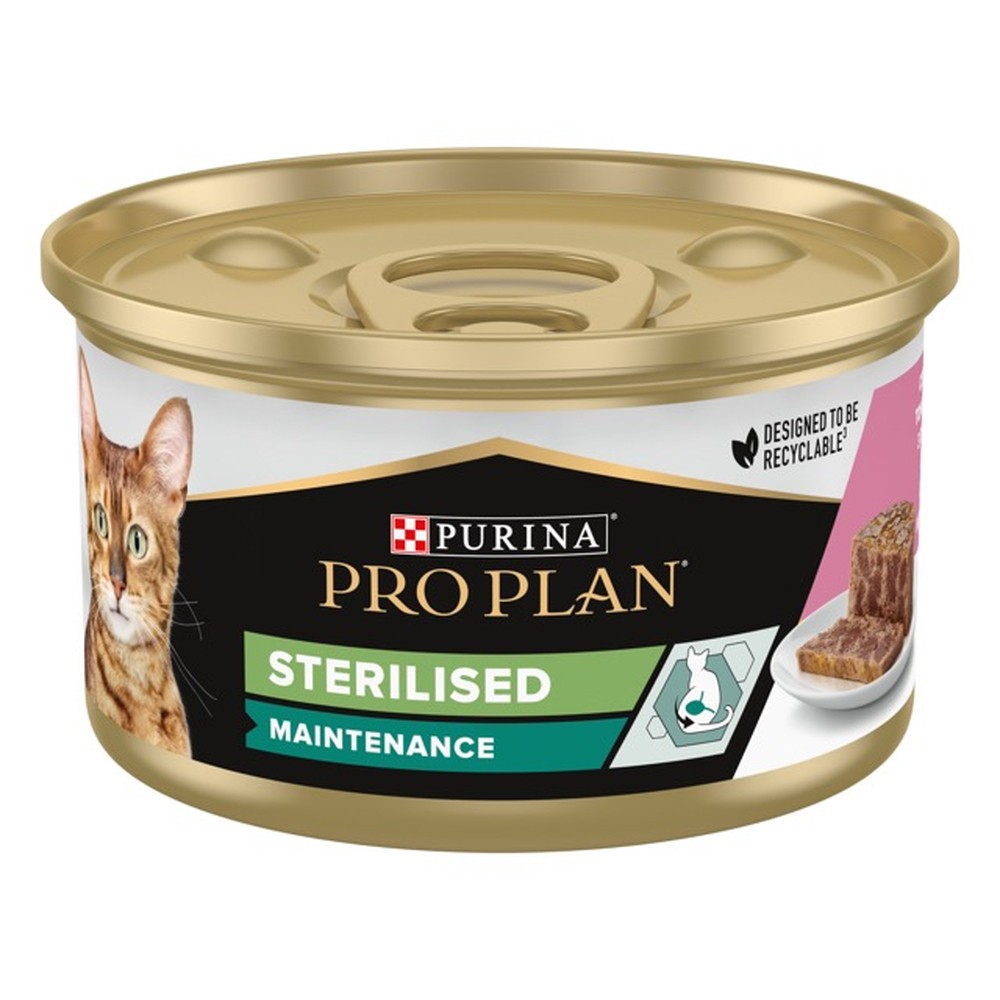 Purina Pro Plan Adult Sterilised у паштеті з тунцем та лососем для стерилізованих кішок 26*85 г