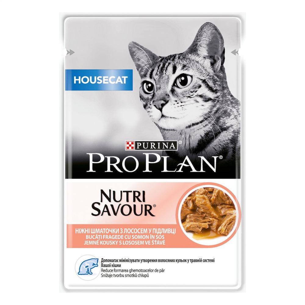 Purina Pro Plan Housecat Nutrisavour Шматочки з лососем для котів 85 г