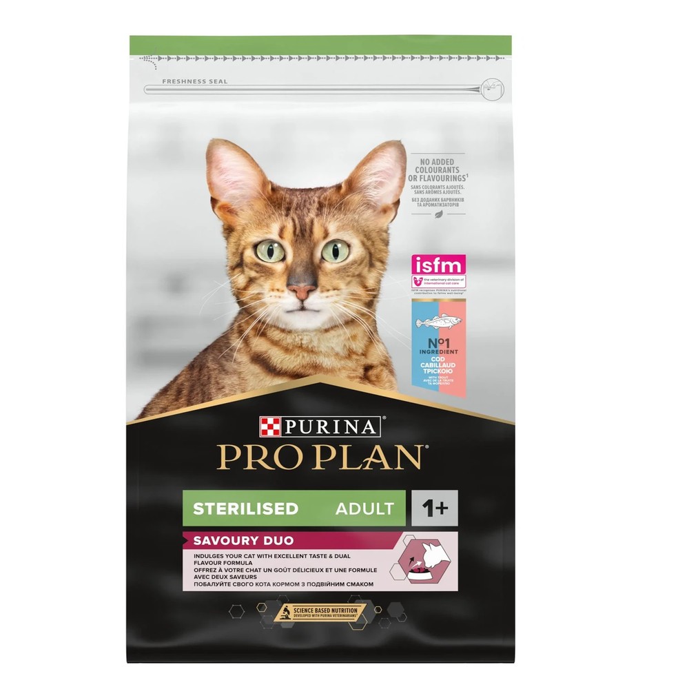 Purina Pro Plan Cat Sterilised Savoury Duo Сod & Тrout із тріскою для стерилізованих кішок 3 кг