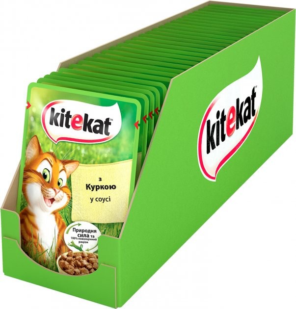 Kitekat пауч для кішок з куркою в соусі 28*85 г