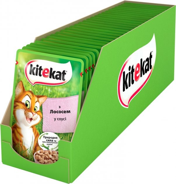 Kitekat пауч для кішок з лососем у соусі 28*85 г