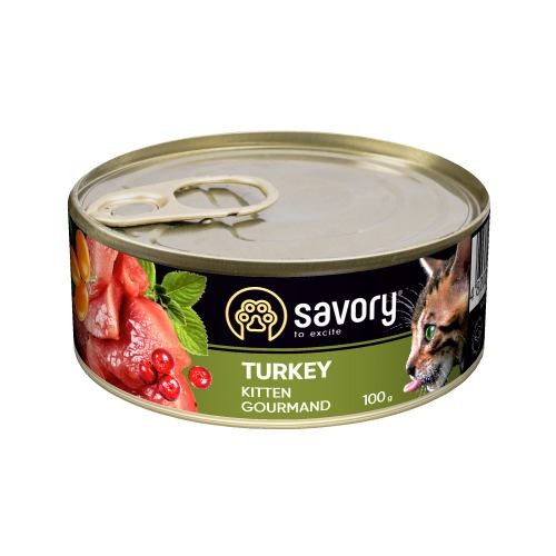 Savory Kitten Turkey для котят с индейкой 100 г