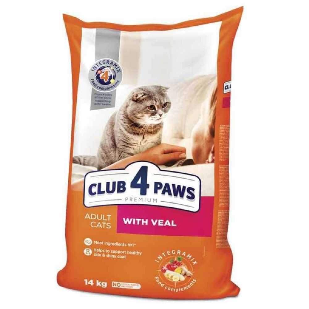 Клуб 4 Лапы Premium Veal для кошек с телятиной 14 кг