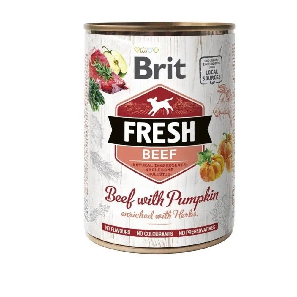 Влажный корм Brit Fresh Beef Pumpkin для собак с говядиной и тыквой 400 г