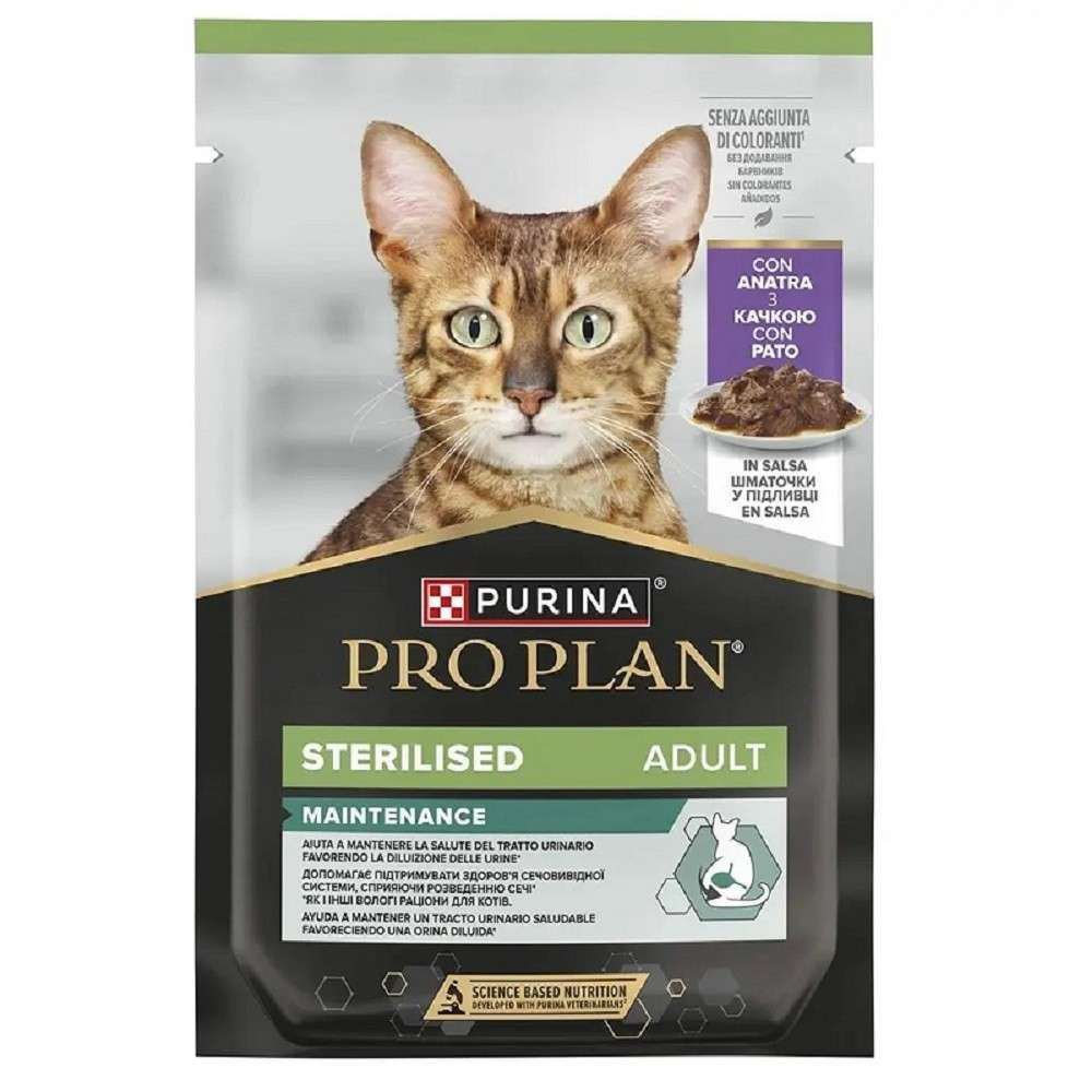 Purina Pro Plan Sterilised кусочки в соусе с уткой 26х85 г
