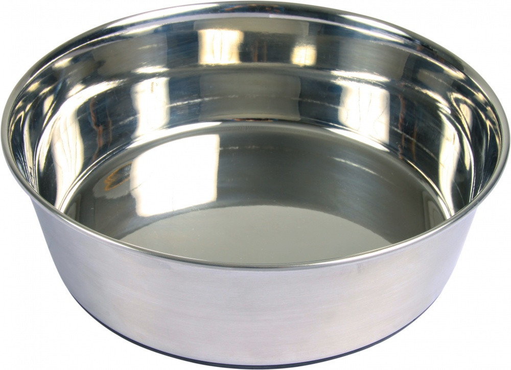 Миска Trixie Stainless Steel Bowl для собак, нержавеющая сталь, резиновое основание, 1 л (25072)