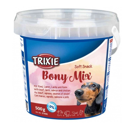 Ласощі Trixie TX-31496 Soft Snack Bony Mix для собак з індичкою та яловичиною, 500 г