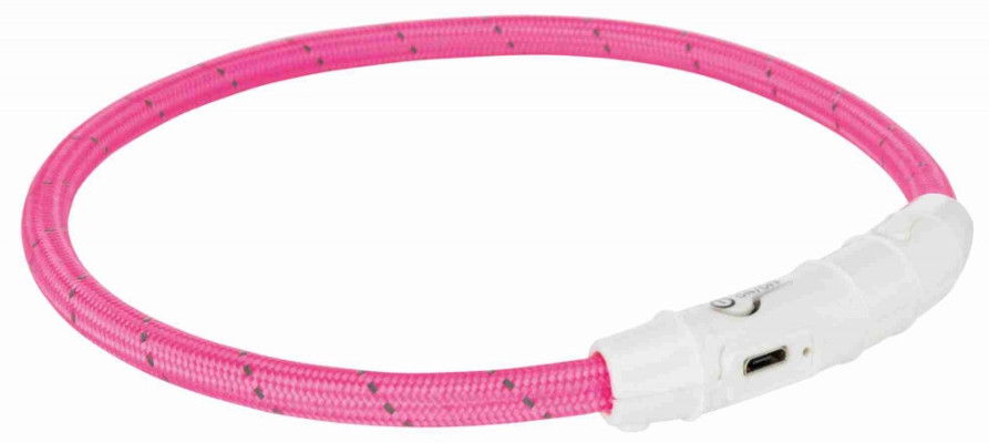 Ошейник Trixie Safer Life USB Flash Light Ring для собак светящийся 45 см розовый (12707)