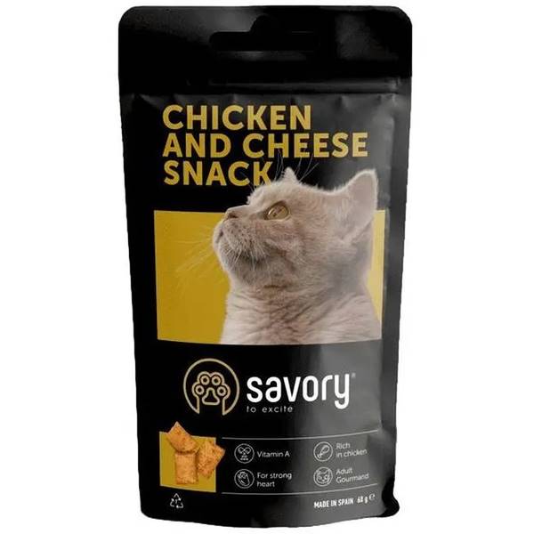 Лакомство для котов Savory Snack Chicken and Cheese, 60 г (31461)